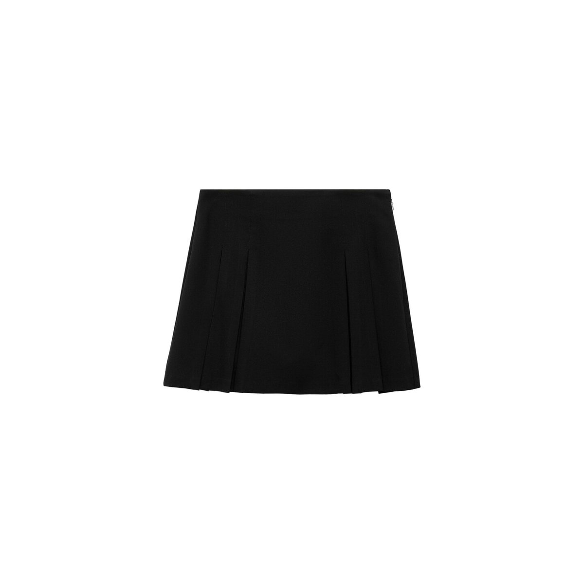 Minijupe plissée noir, MANGO