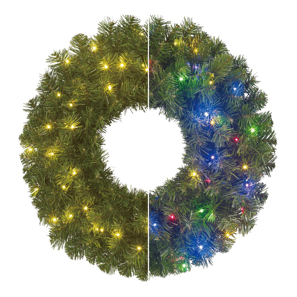 Couronne de Noël d’extérieur avec LED LIMBER vert, BLACK BOX TREES
