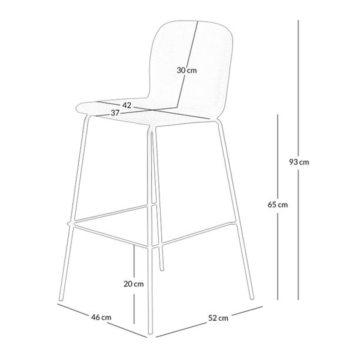 Chaise snack canard bleu foncé, ZAGO