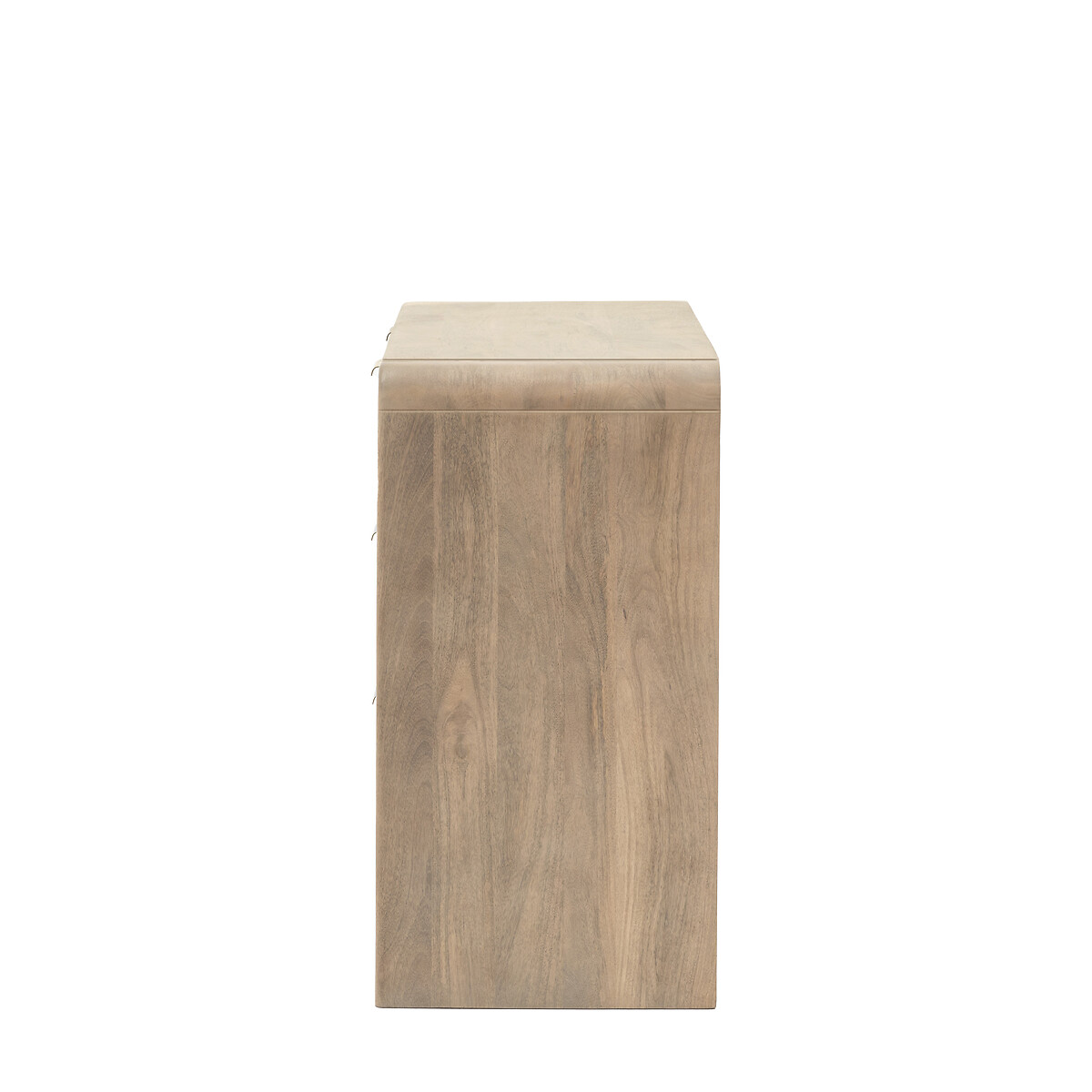 Corven Fluted Mango Wood 3 Drawer Chest wood, SO'HOME