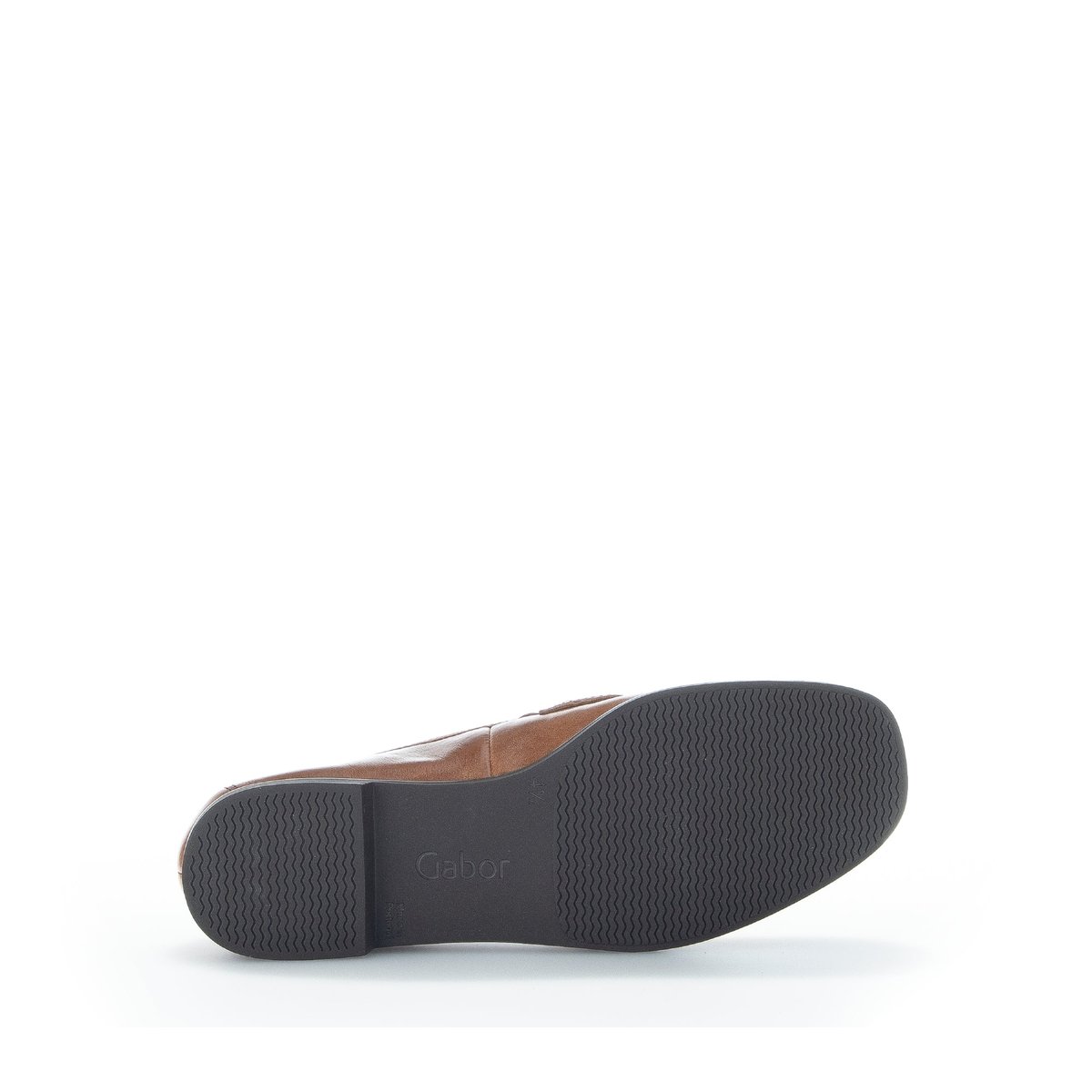 Mocassins en cuir à talon décroché cognac, GABOR