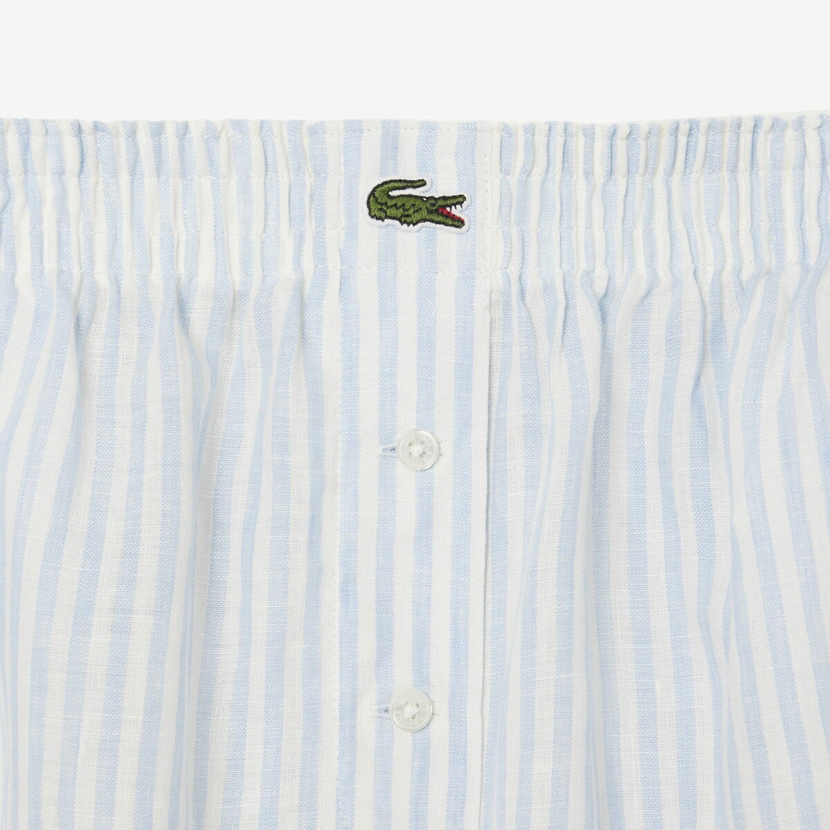 Short court en lin bleu clair, LACOSTE