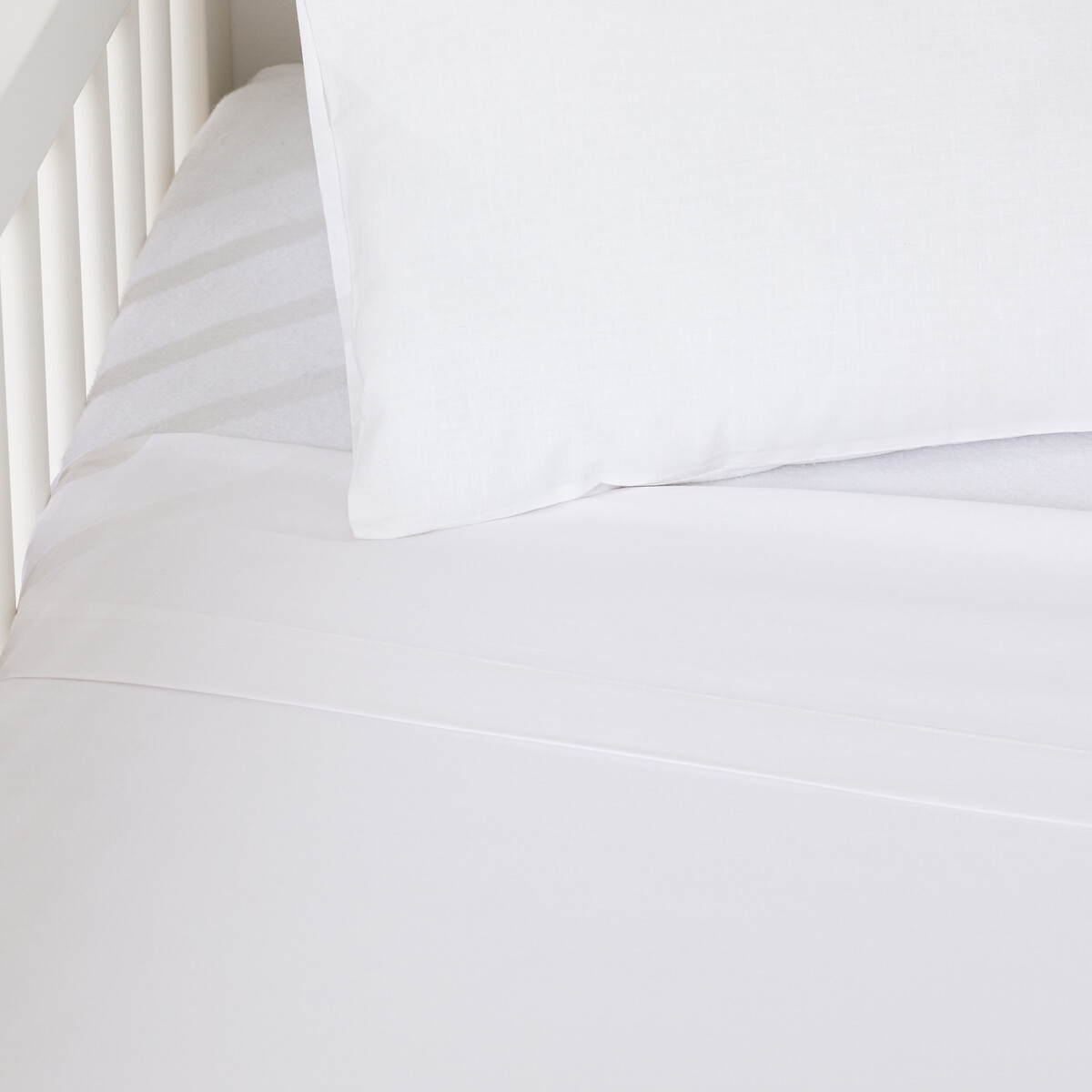 Drap plat bébé coton, Scenario blanc, LA REDOUTE INTERIEURS