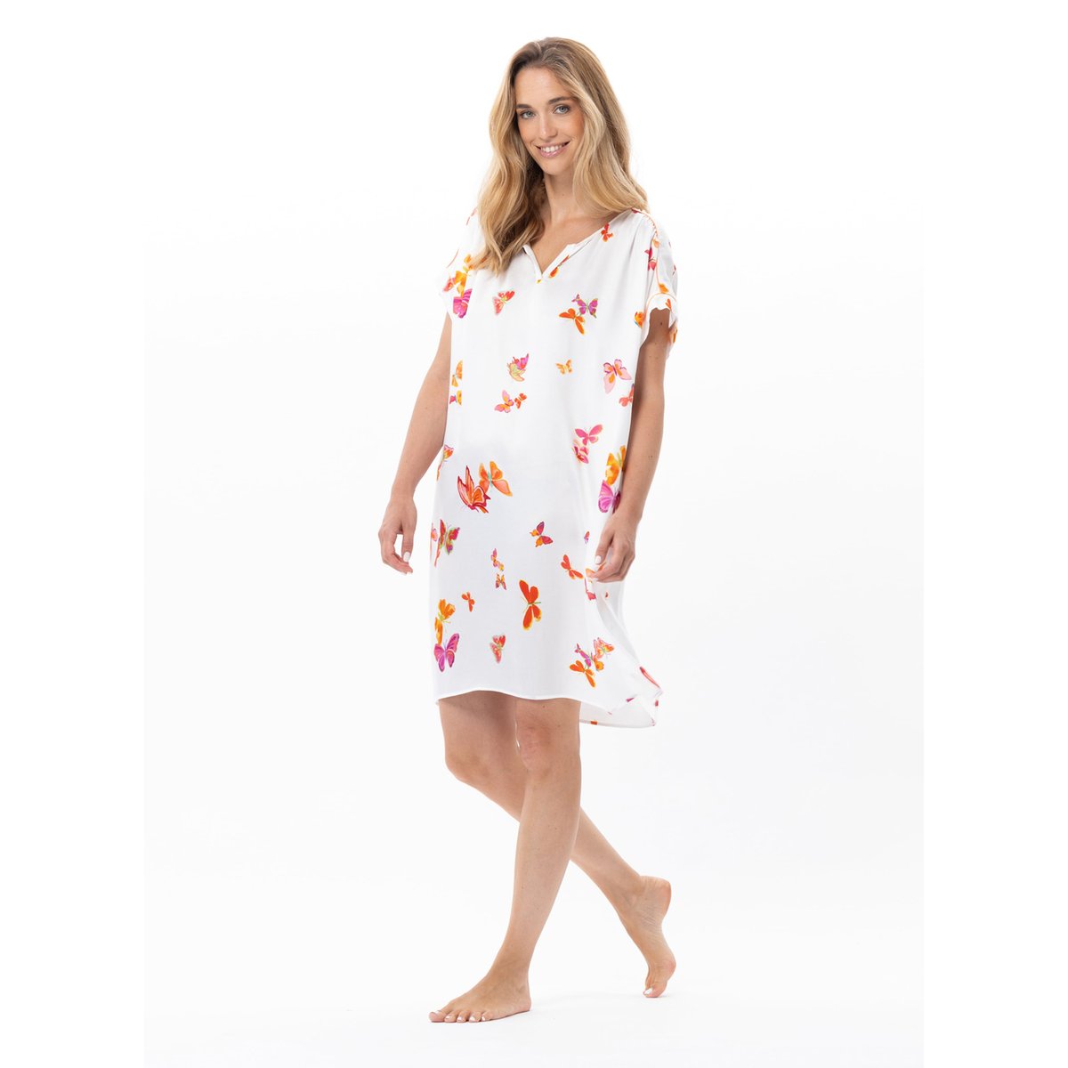Chemise de nuit en viscose ROBINSON 201 multicolore, LE CHAT