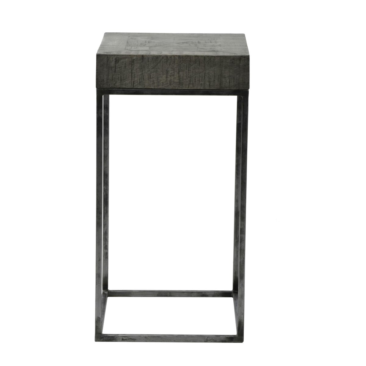 Sellette bois de manguier gris 70 cm LUCKNOW bois naturel, PIER IMPORT