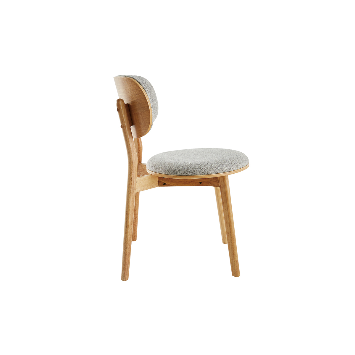 Chaises scandinaves en tissu (lot de 2) FAUVETTE gris, MILIBOO