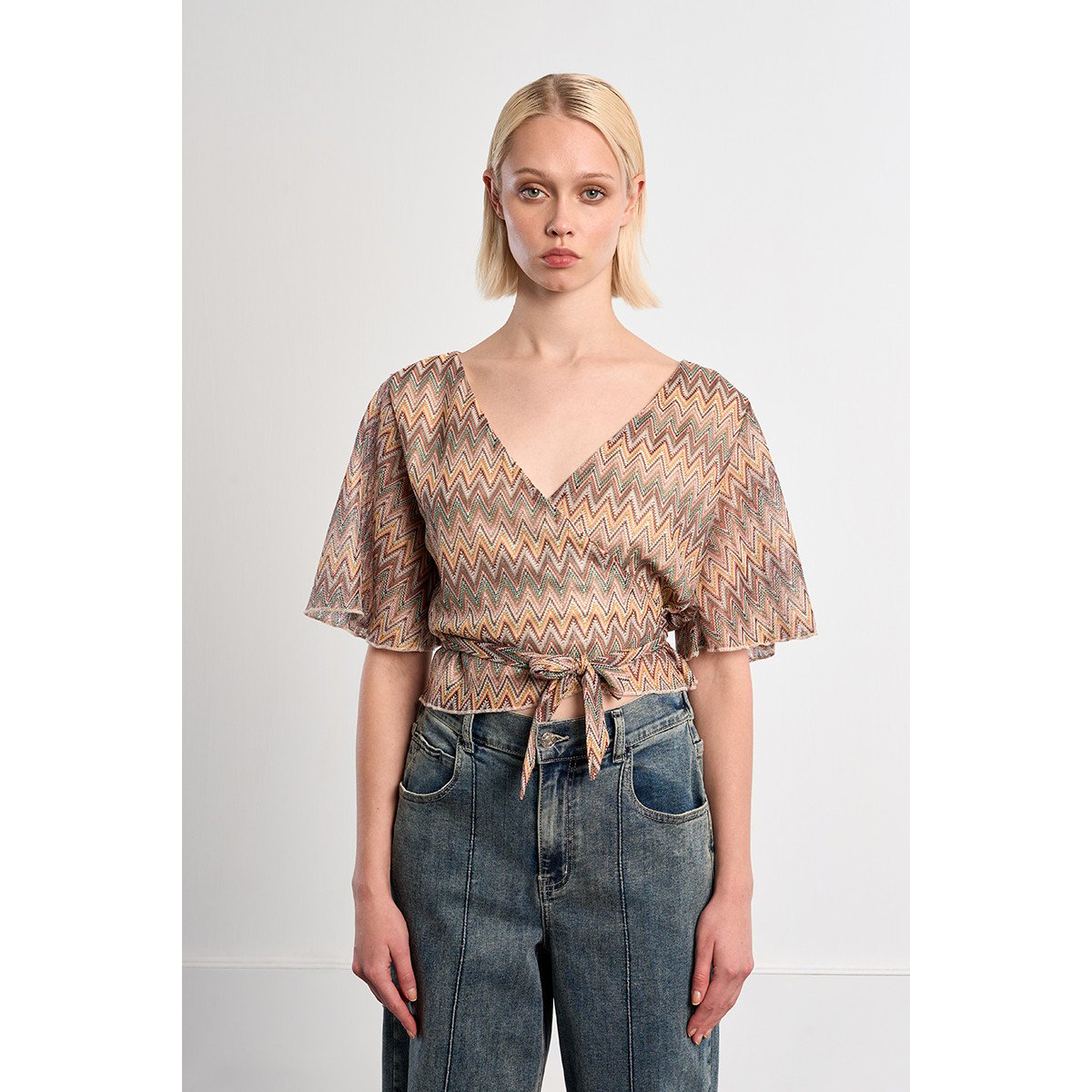 Top cache-cœur beige, LILI SIDONIO