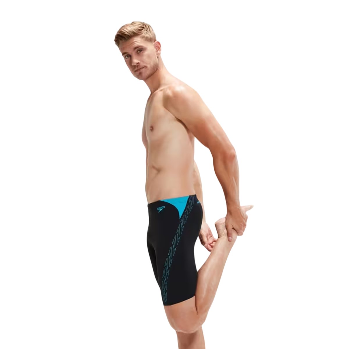 Jammer de natation motif/style épissage HYPERBOOM noir / bleu, SPEEDO