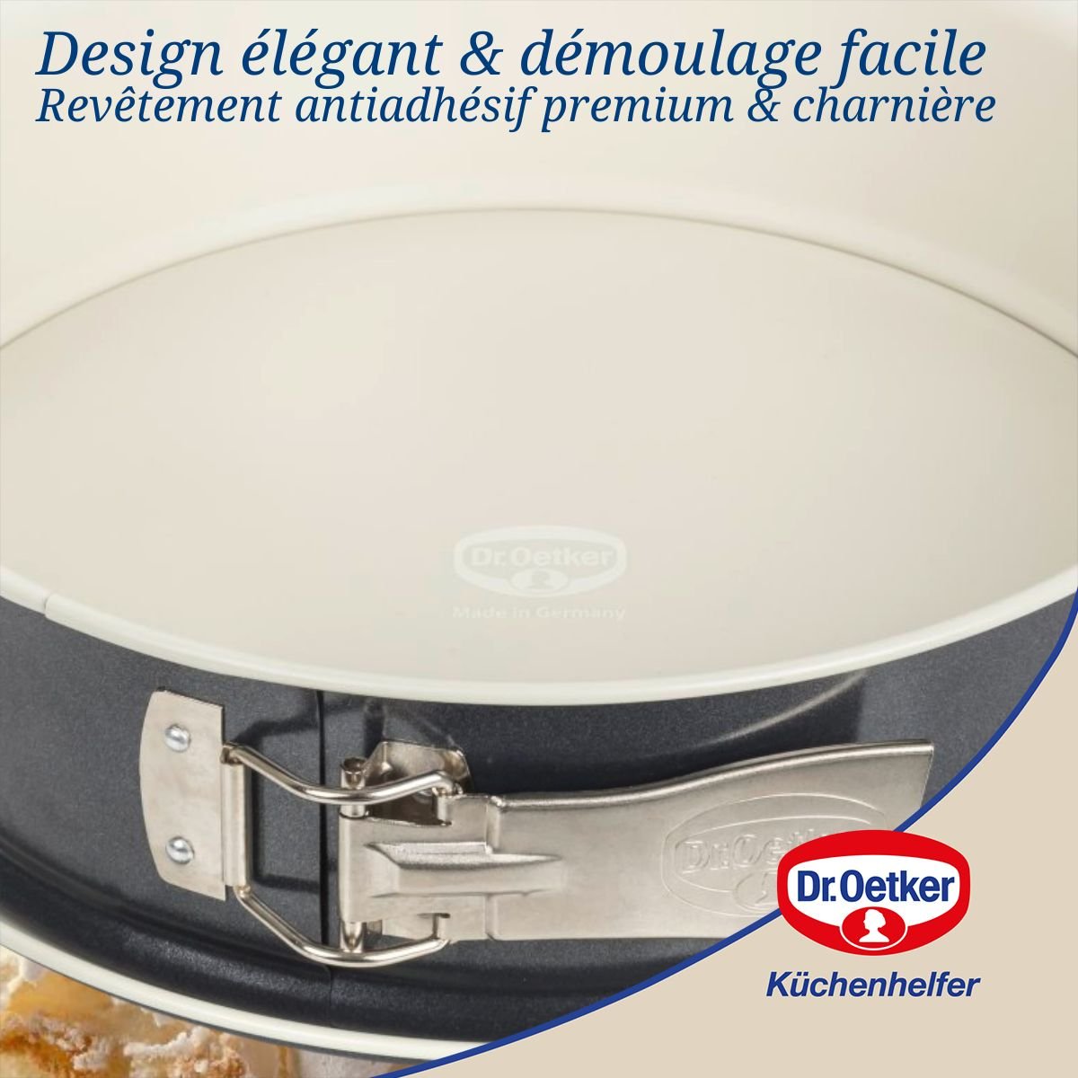Ensemble de 2 Moules à manqué à charnière 26 cm BACK-TREND blanc, DR OETKER