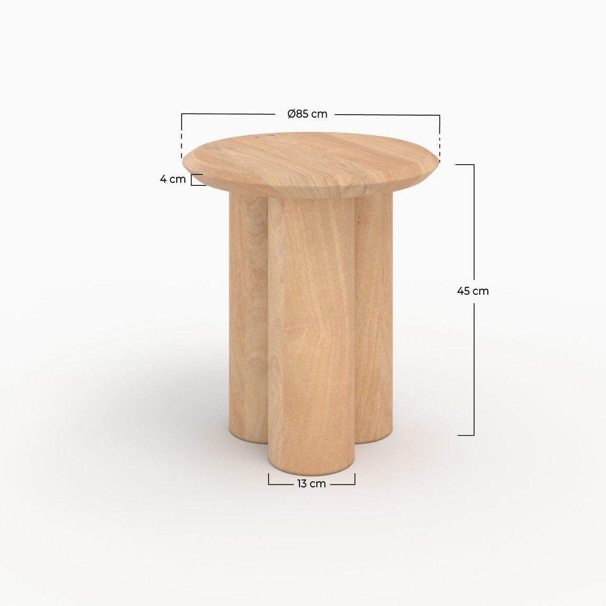 Table d'appoint en bois de manguier D40 cm - SACHA marron, MAISON PAVANE
