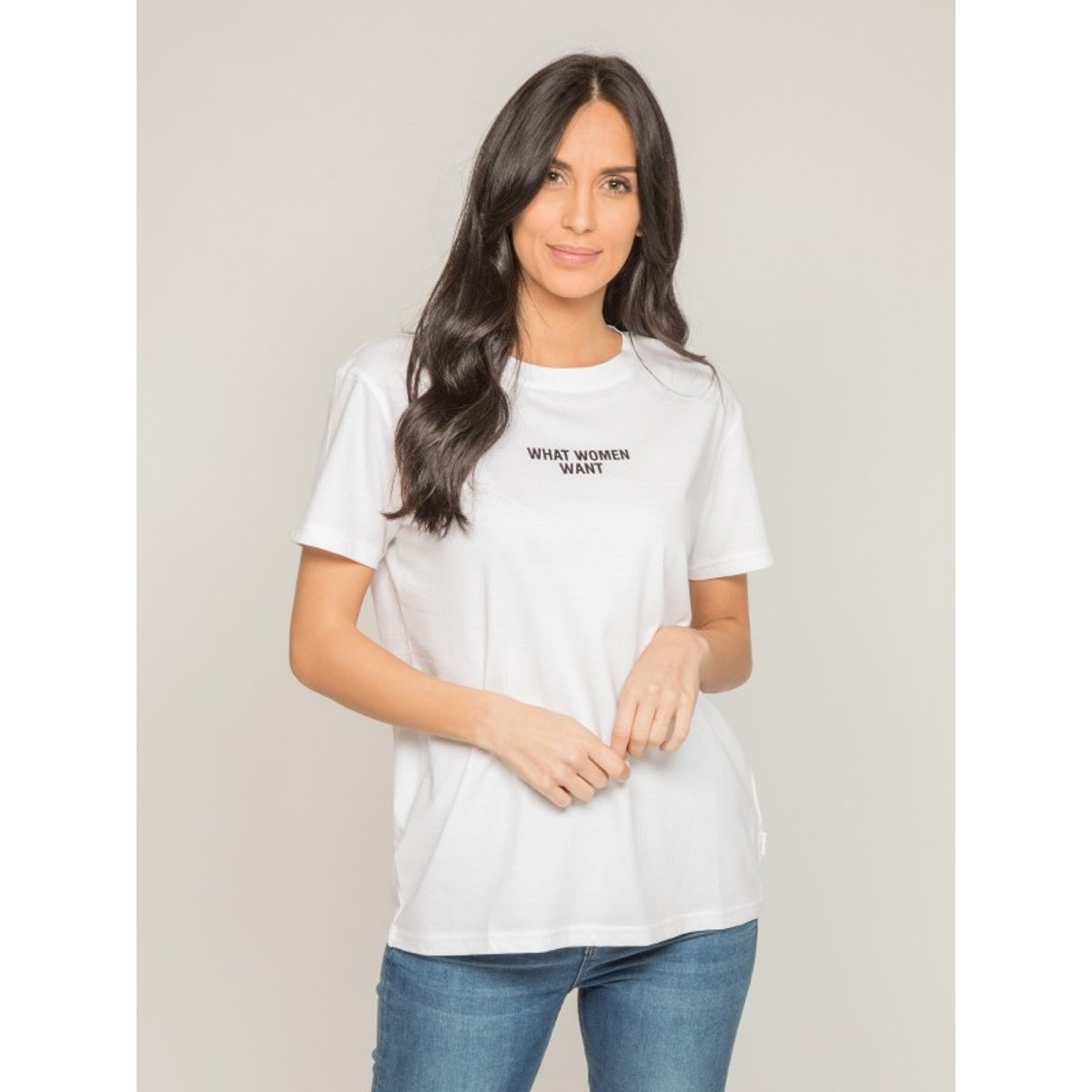 T-shirt Col Rond Message Fomerey blanc, DONA LISA