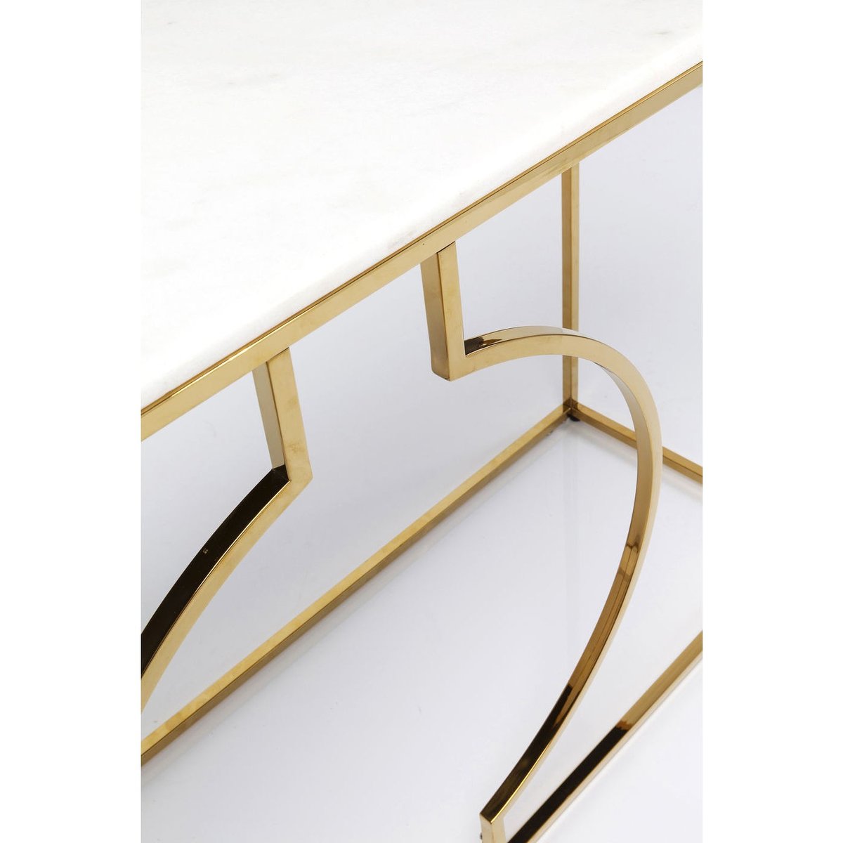 Console en marbre et acier, MIAMI or, KARE DESIGN