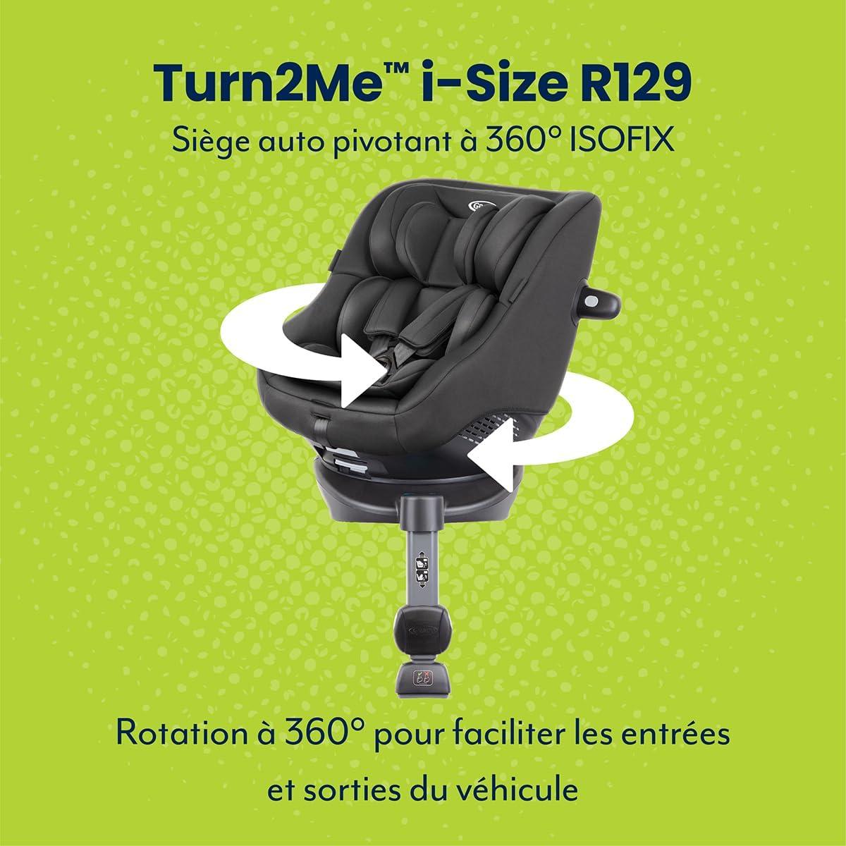 Turn2me Siège-Auto Pivotant Midnight couleur unique, GRACO
