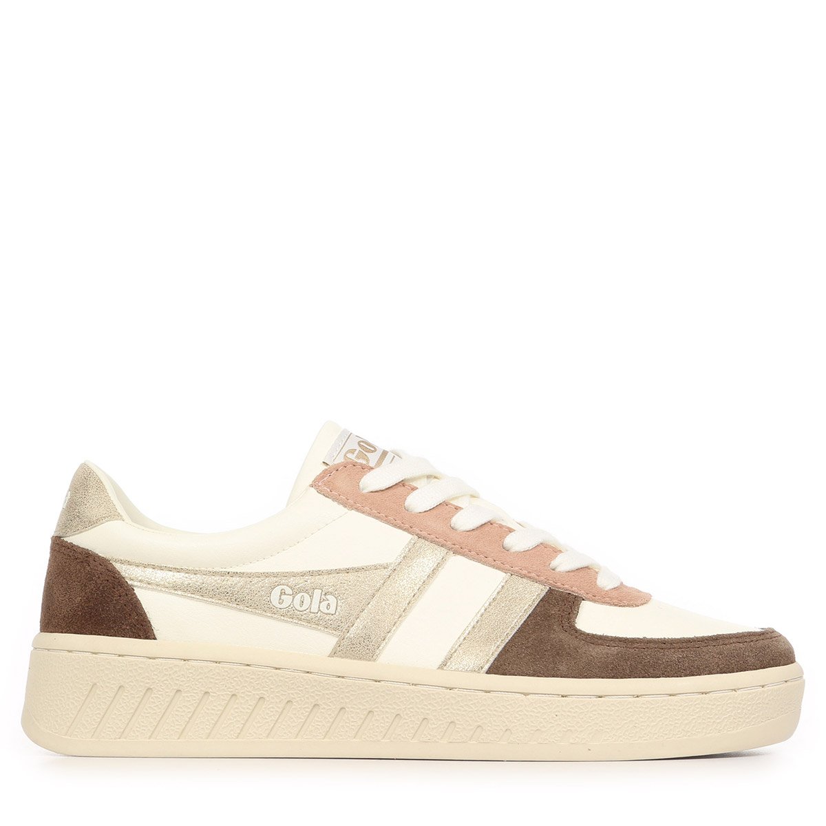 Baskets GRANDSLAM QUADRANT off white otter gold dark brown, GOLA