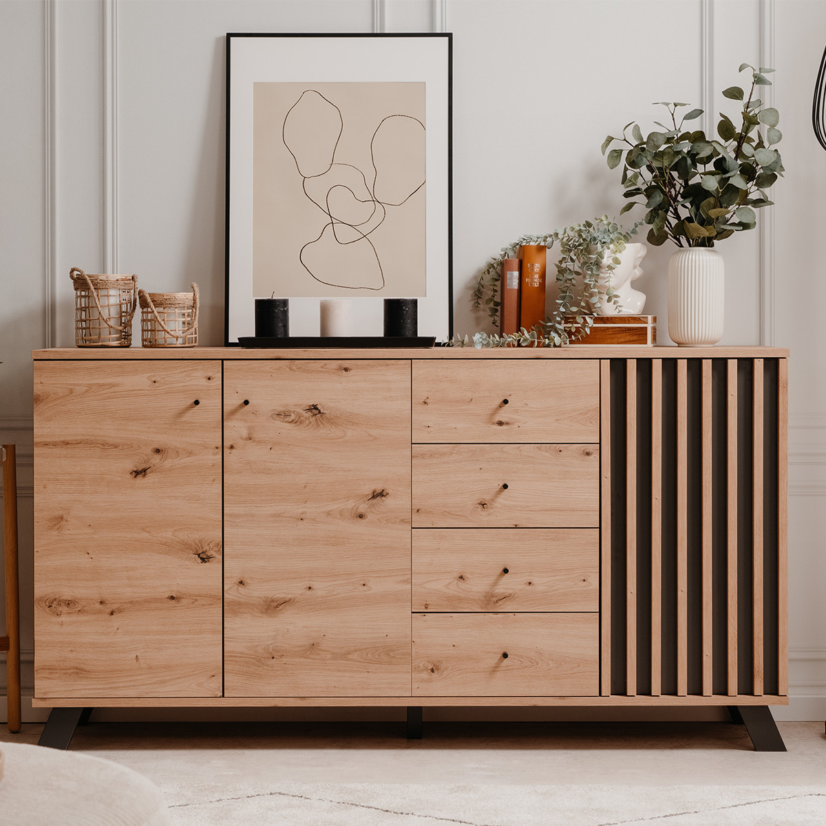Buffet effet chêne - FLAVIA chêne, HOMIFAB