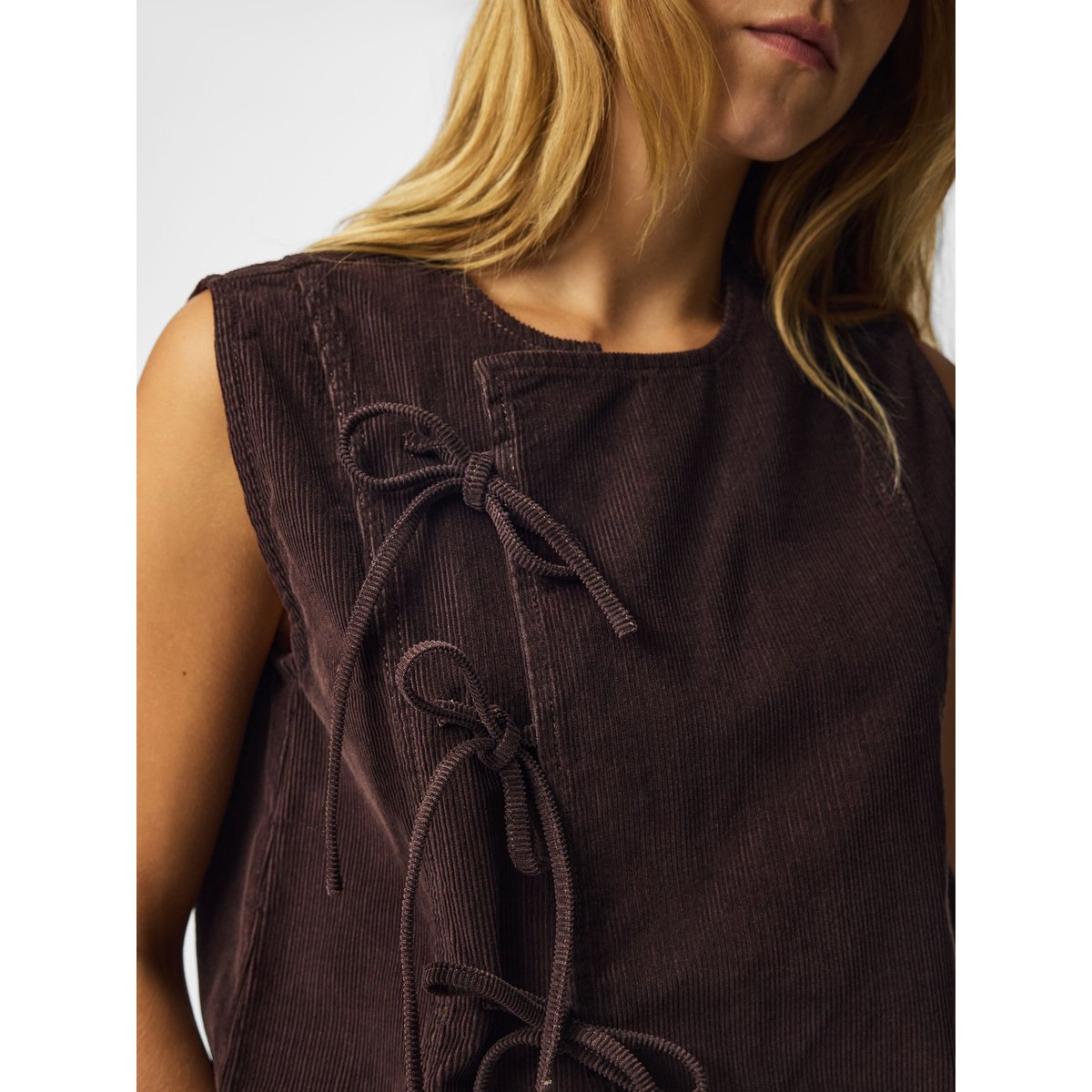 Gilet Sans Manches marron - ganache1, PIECES