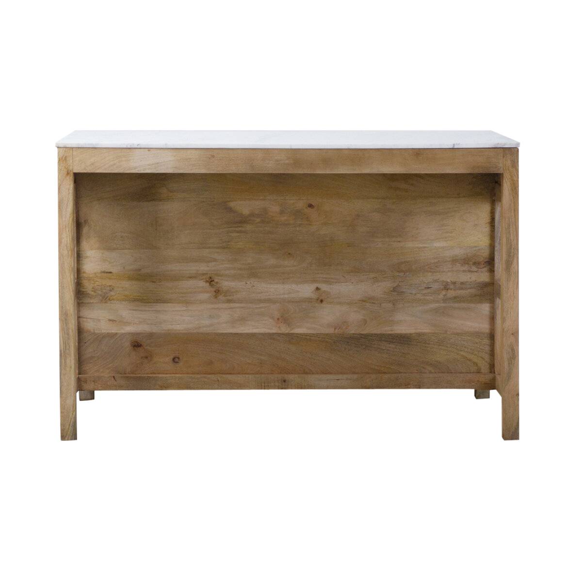 Îlot central en bois de manguier LOUISA blanc, MADE IN MEUBLES