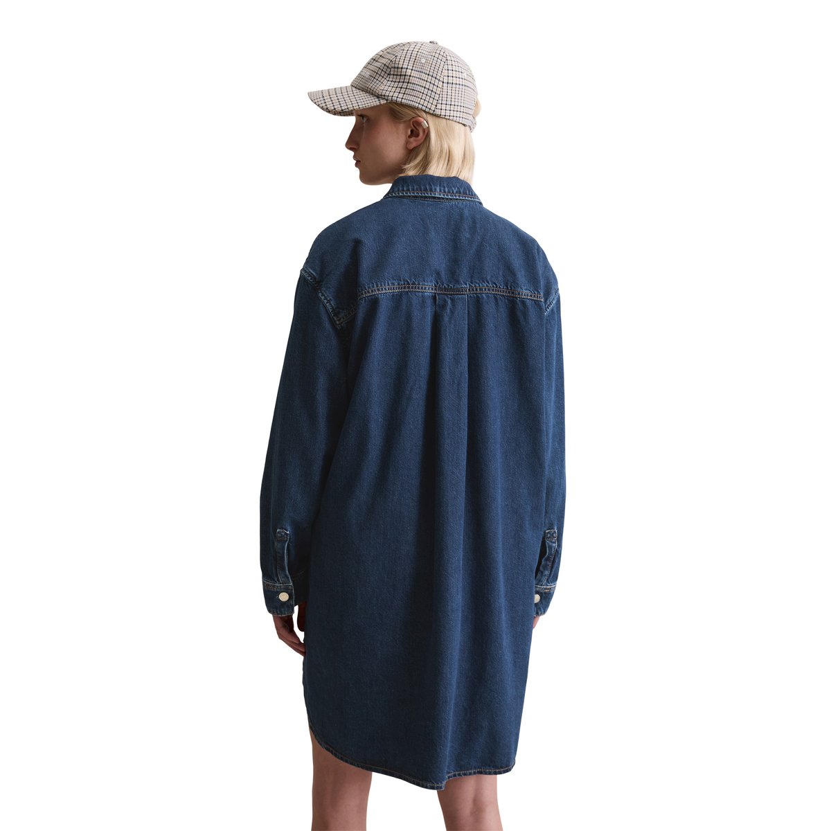 Robe polo en jean oversized en pur coton bio bleu foncé, MARC O’POLO DENIM