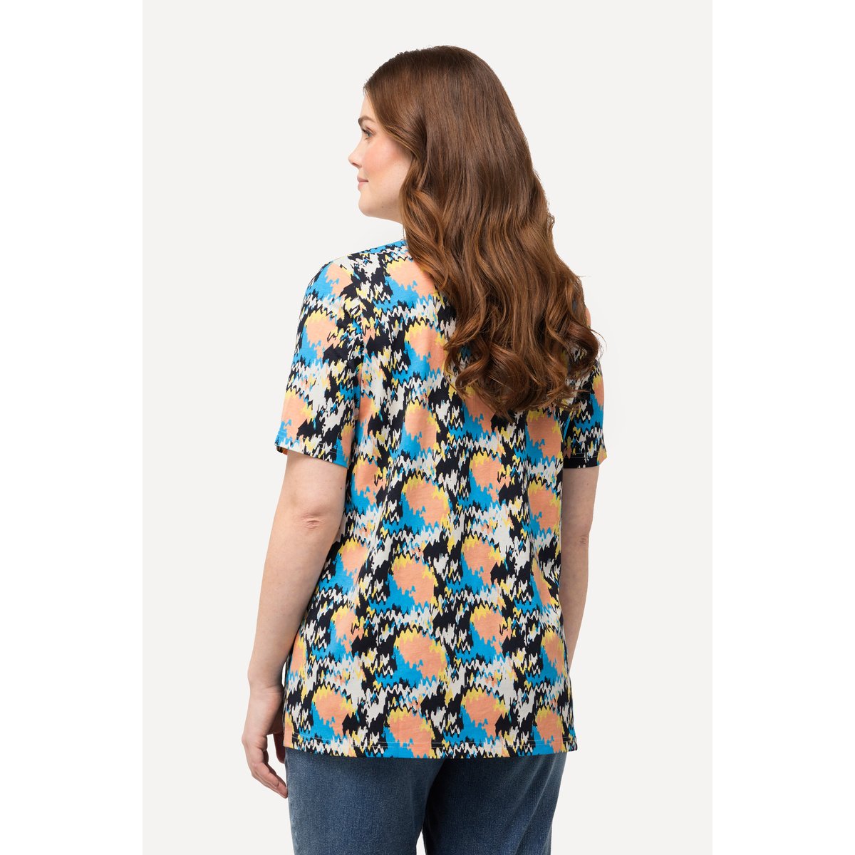 T-shirt à jolis plis creux, ligne A marine, ULLA POPKEN