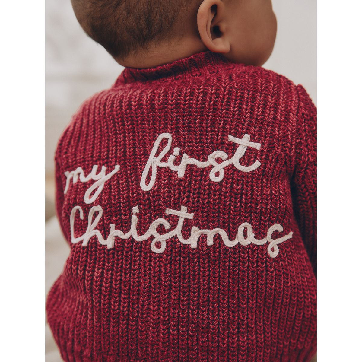 Cardigan bébé en maille my first christmas rouge, NEXT