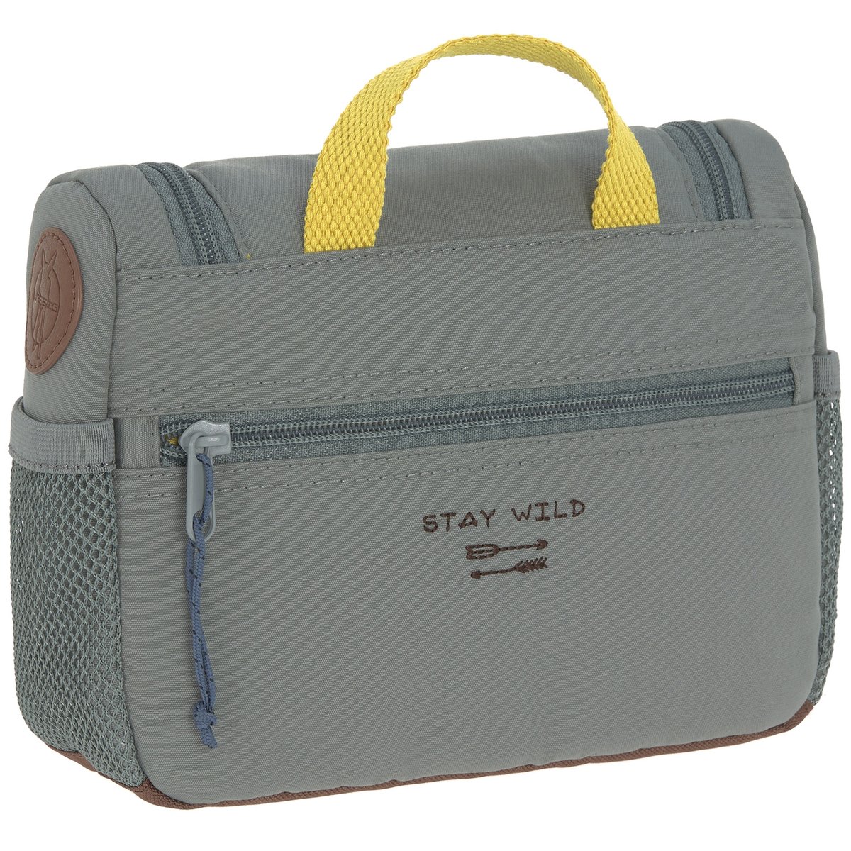Trousse de toilette gris, bleu clair, moutarde, LASSIG