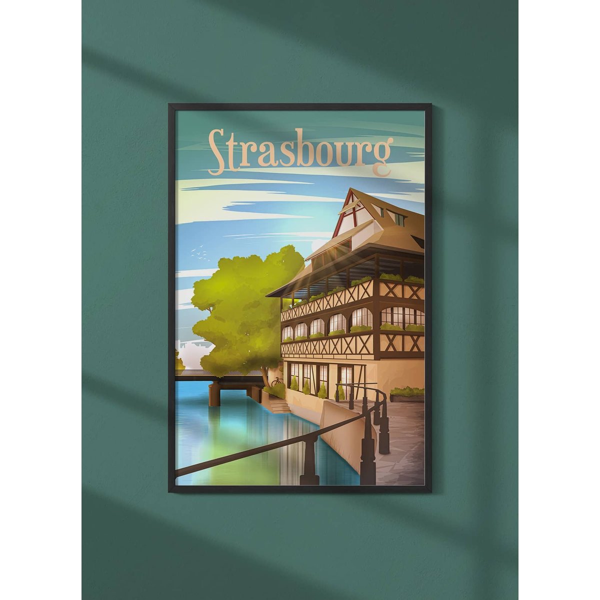 Affiche ville Strasbourg blanc, L'AFFICHERIE