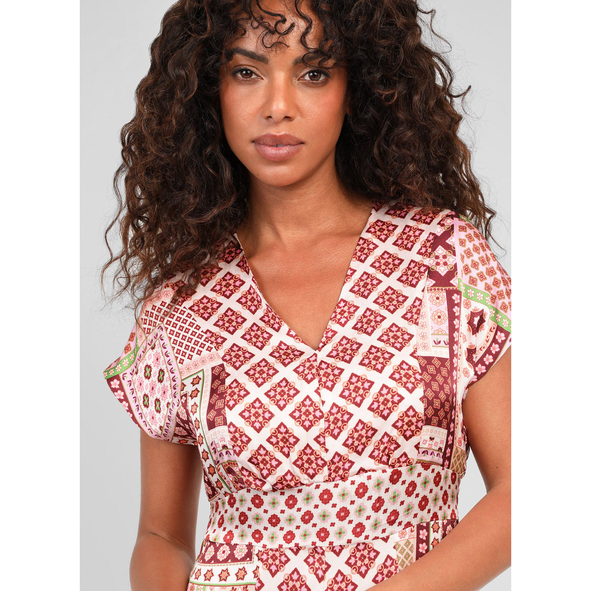 Robe Midi MIRAGE patchila bordeaux, AN'GE