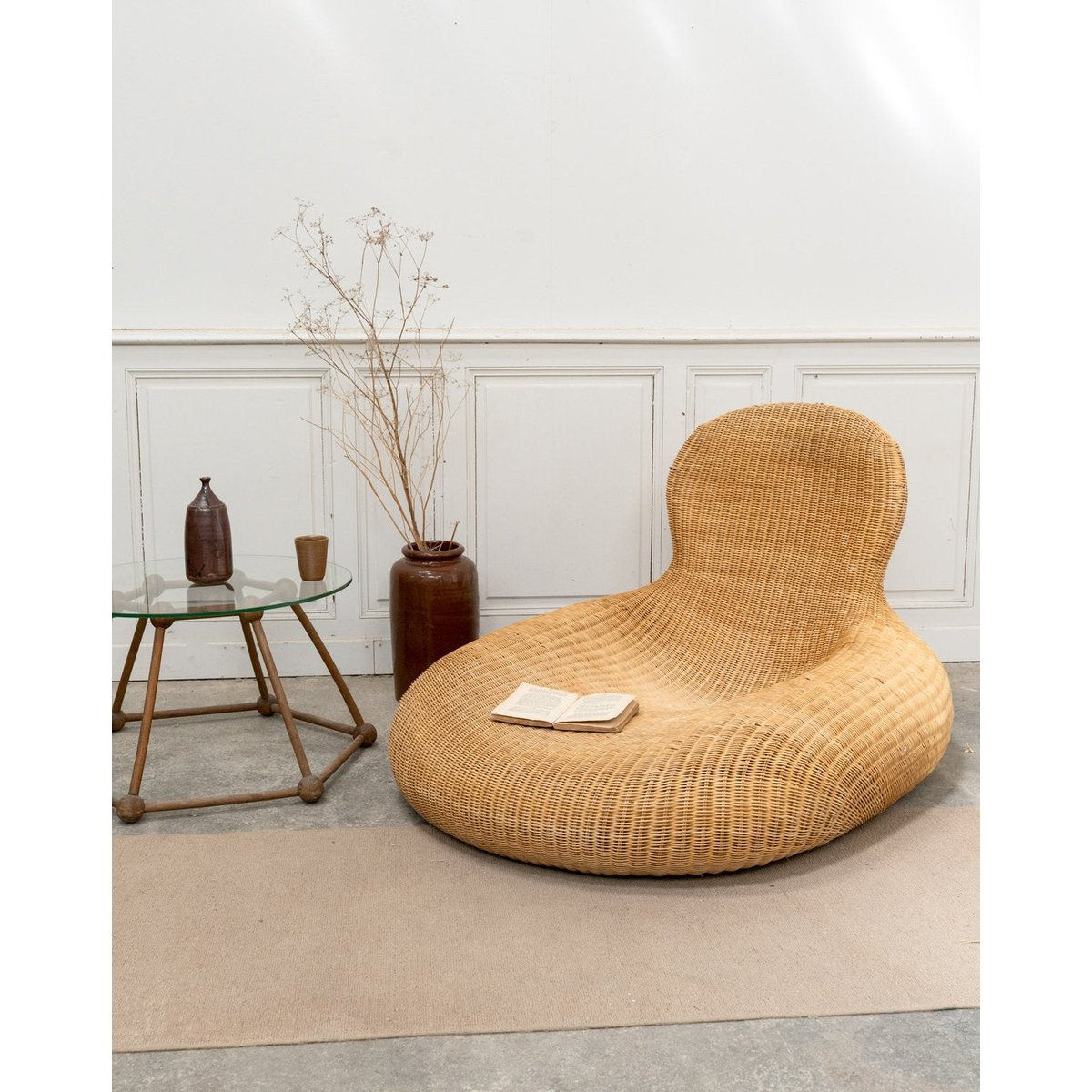 Fauteuil Storvik en rotin Ikea Jakob N°1294 - Bon état naturel, DEBONGOUT