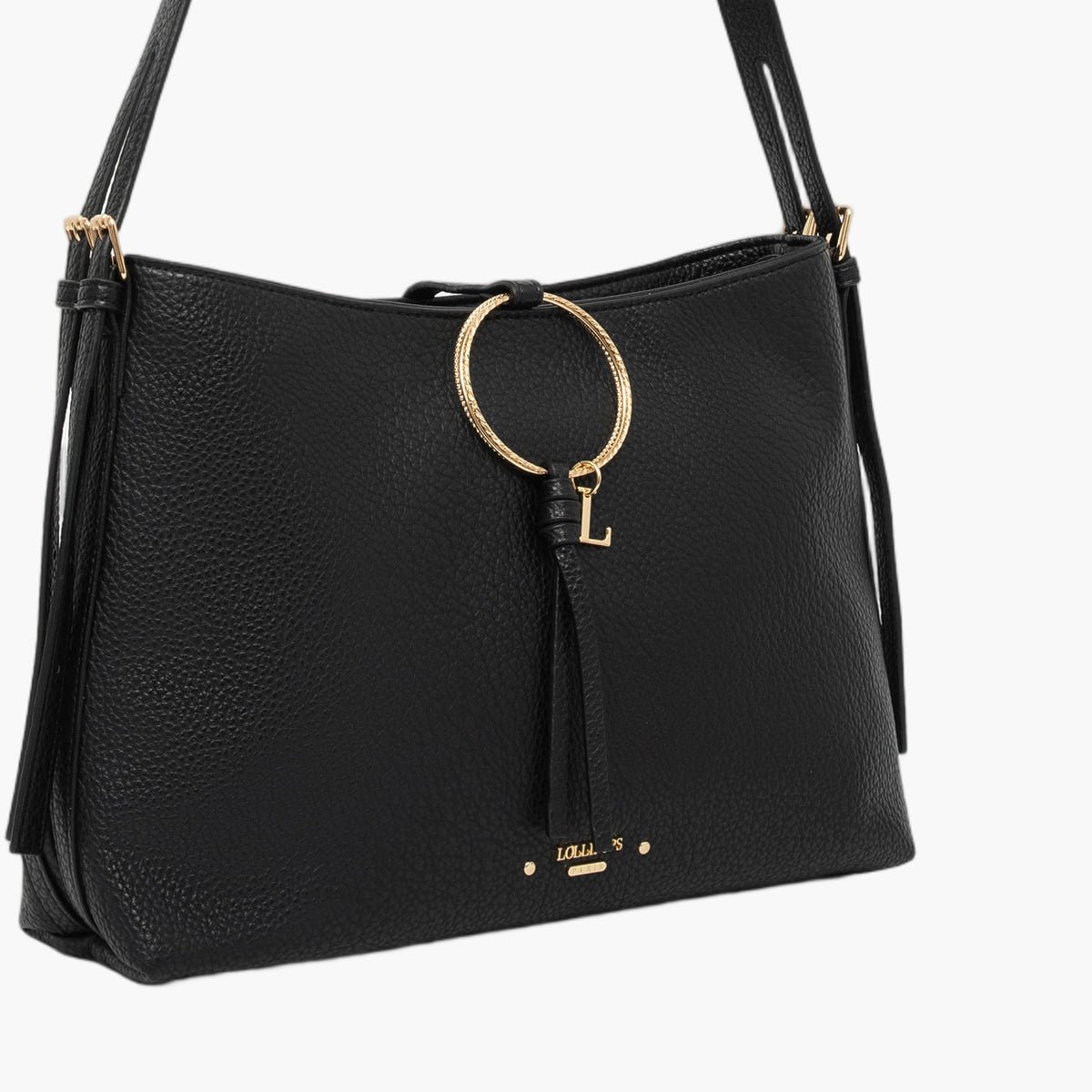 Sac hobo Tatjana noir,doré, LOLLIPOPS