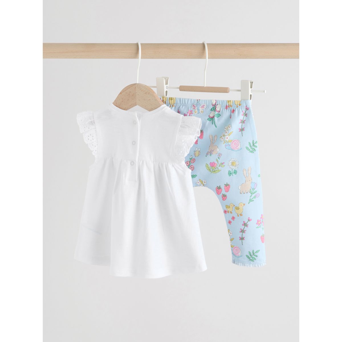 Haut à manches courtes et legging bébé, 2 p écru, NEXT