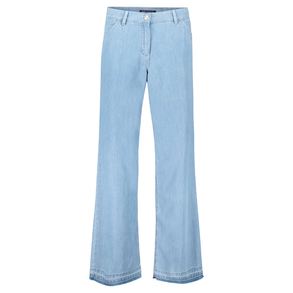 Pantalon casual à bord franc light blue denim, BETTY BARCLAY