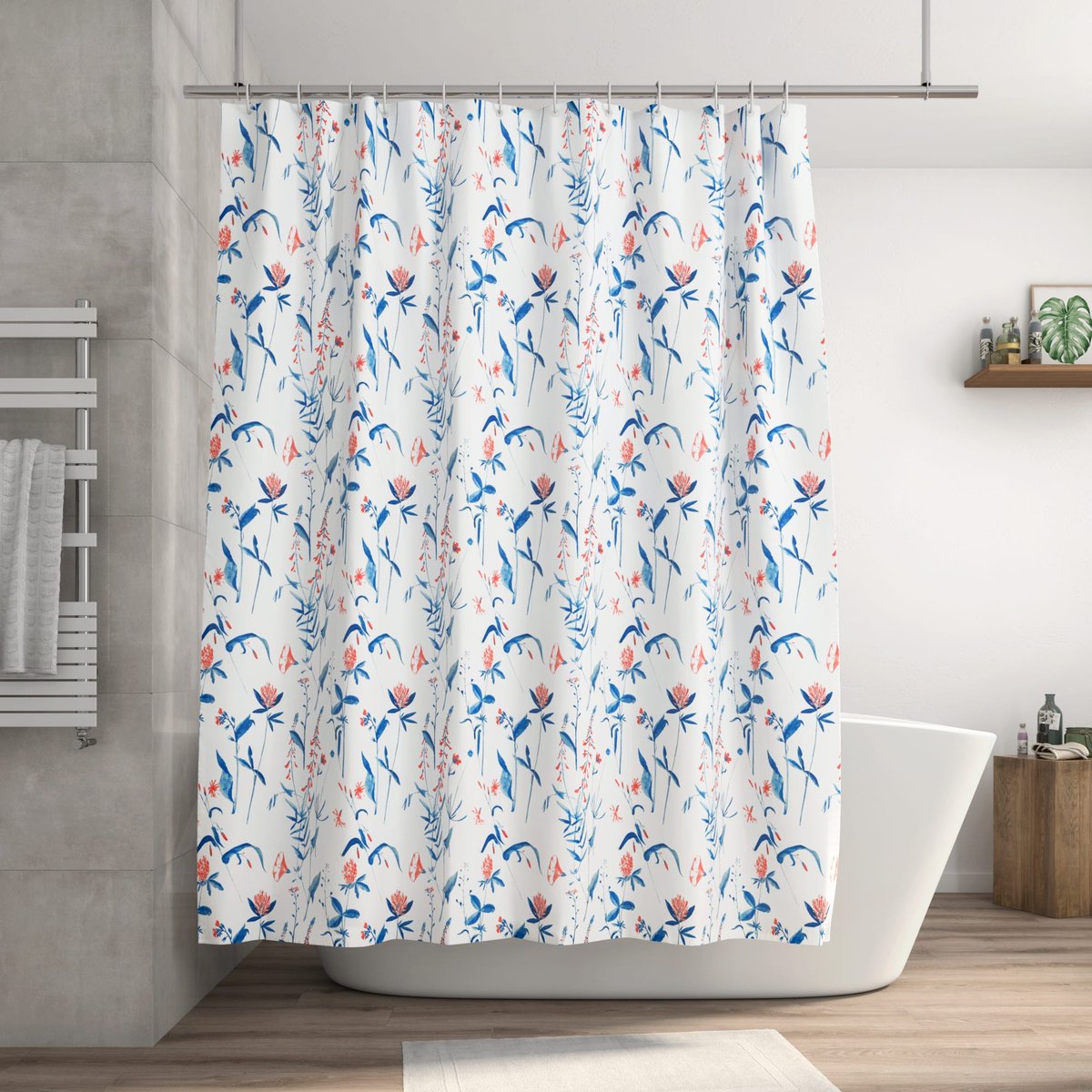Rideau de douche en polyester, CHARM multicouleur, SENSEA