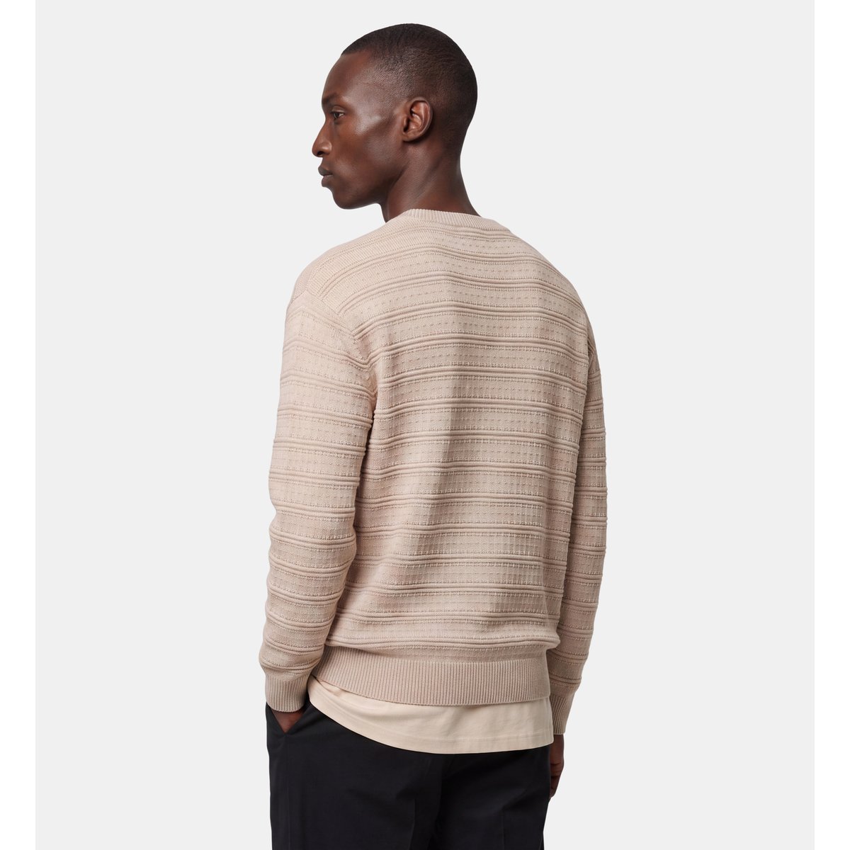 Pull tuloriz en maille de laine mélangée écru et beige, GALERIES LAFAYETTE