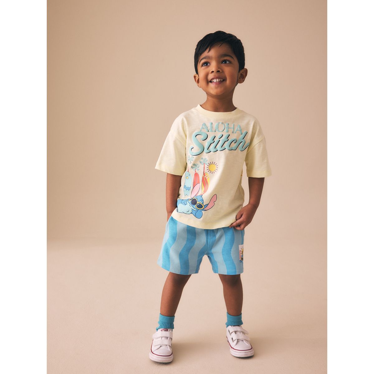 Ensemble short et t-shirt lilo stitch jaune, NEXT