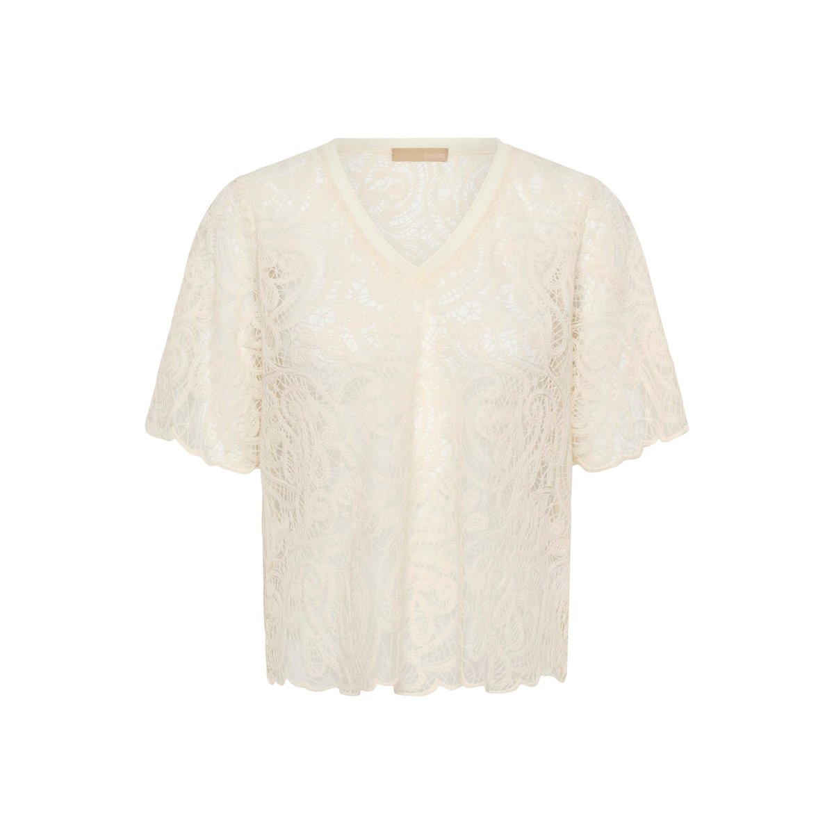 Blouse à manches courtes blanc whitecap, CULTURE
