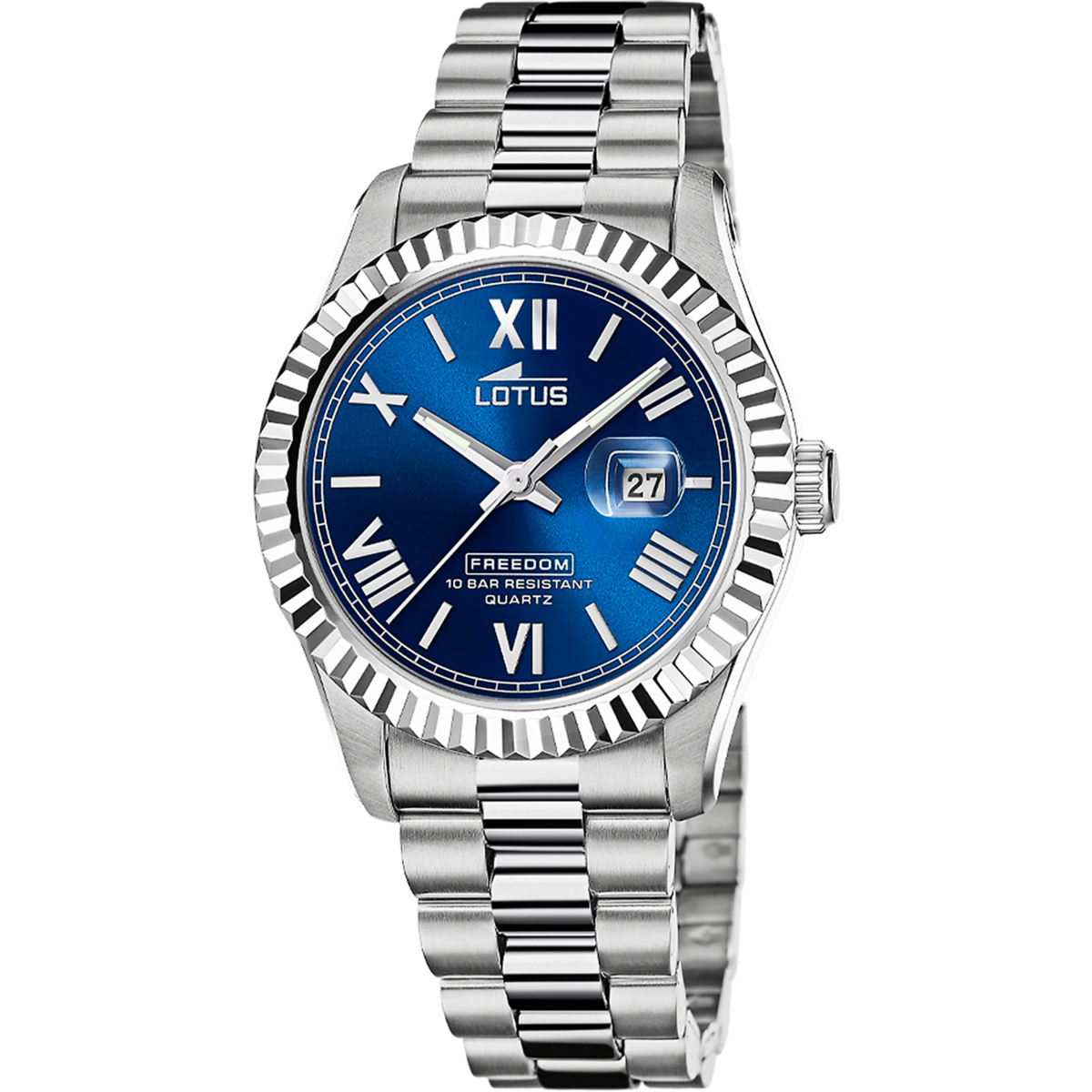 Montre Analogique FREEDOM argenté bleu argenté, LOTUS