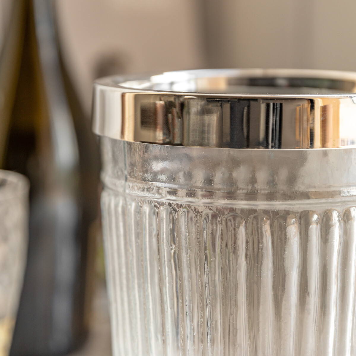 Glass Wine Cooler silver-coloured, ÉDITÉ