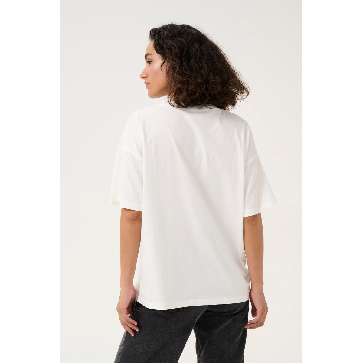 T-shirt blanc chalk, KAFFE