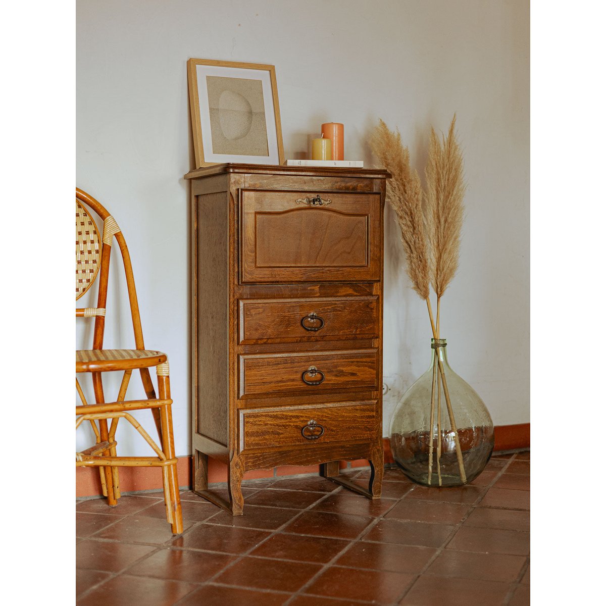 Semainier de campagne anglaise Valery N°122 - Bon état bois foncé, DEBONGOUT