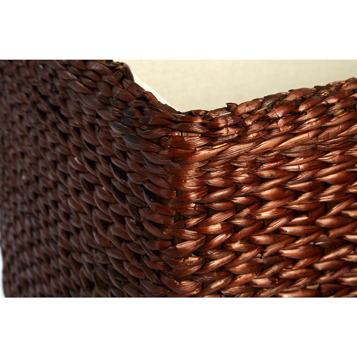 Set of 2 Natural Leather Effect Ottoman Storage brown , SO'HOME