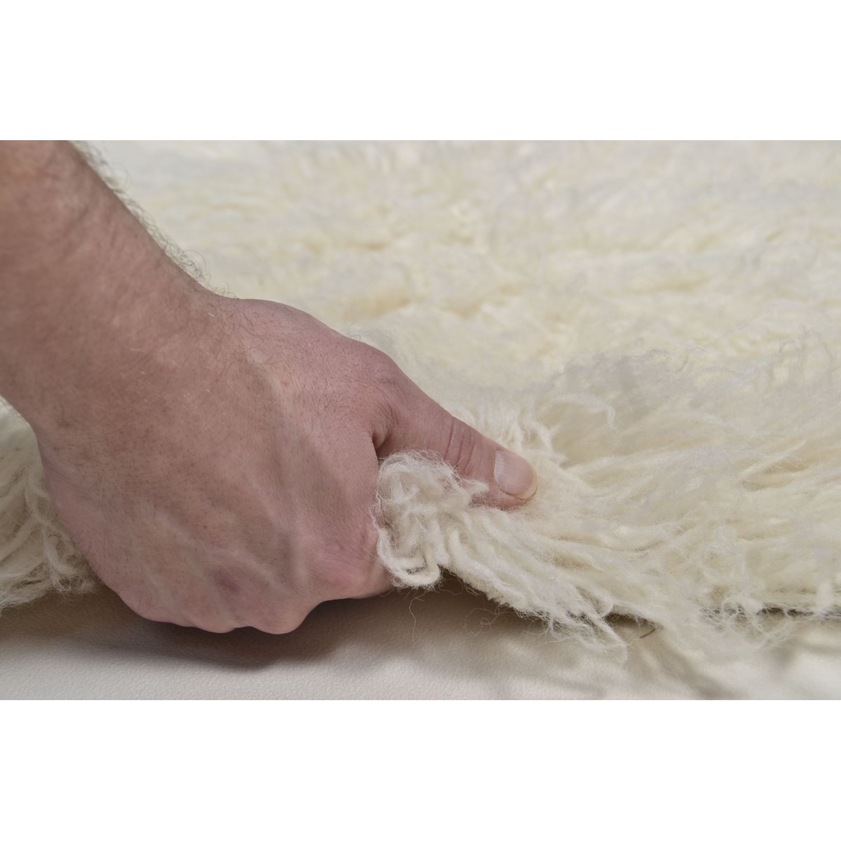 Tapis grec original flokati - FLOKOS 1250 naturel, THEKO