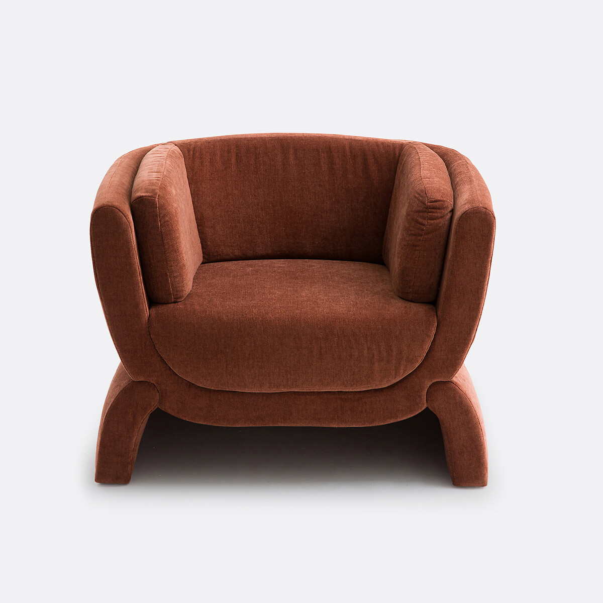 Fauteuil tissu texturé, Hunga terracotta, LA REDOUTE INTERIEURS