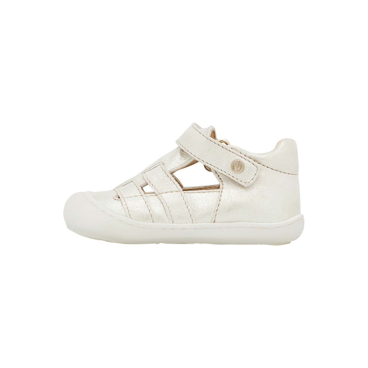 Sandales semi-ouvertes en cuir BEDE rose poudré, NATURINO