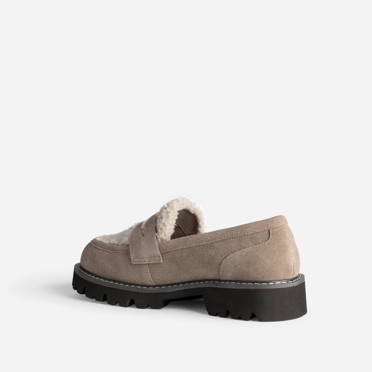 Mocassin en cuir GERMINA taupe, ERAM