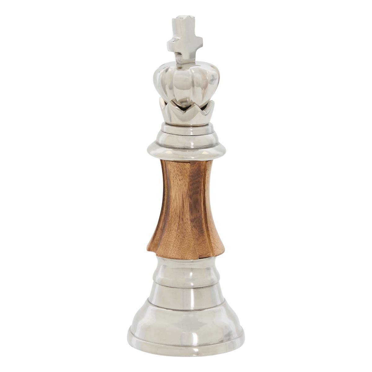 Pièce d'échec déco Johan H.25cm argent modèle b, ATMOSPHERA