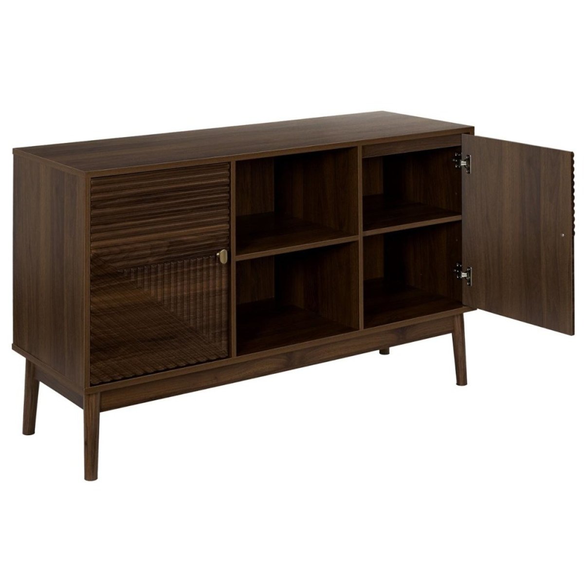 Buffet 2 Portes Imitation Bois Foncé marron, DECORATIE