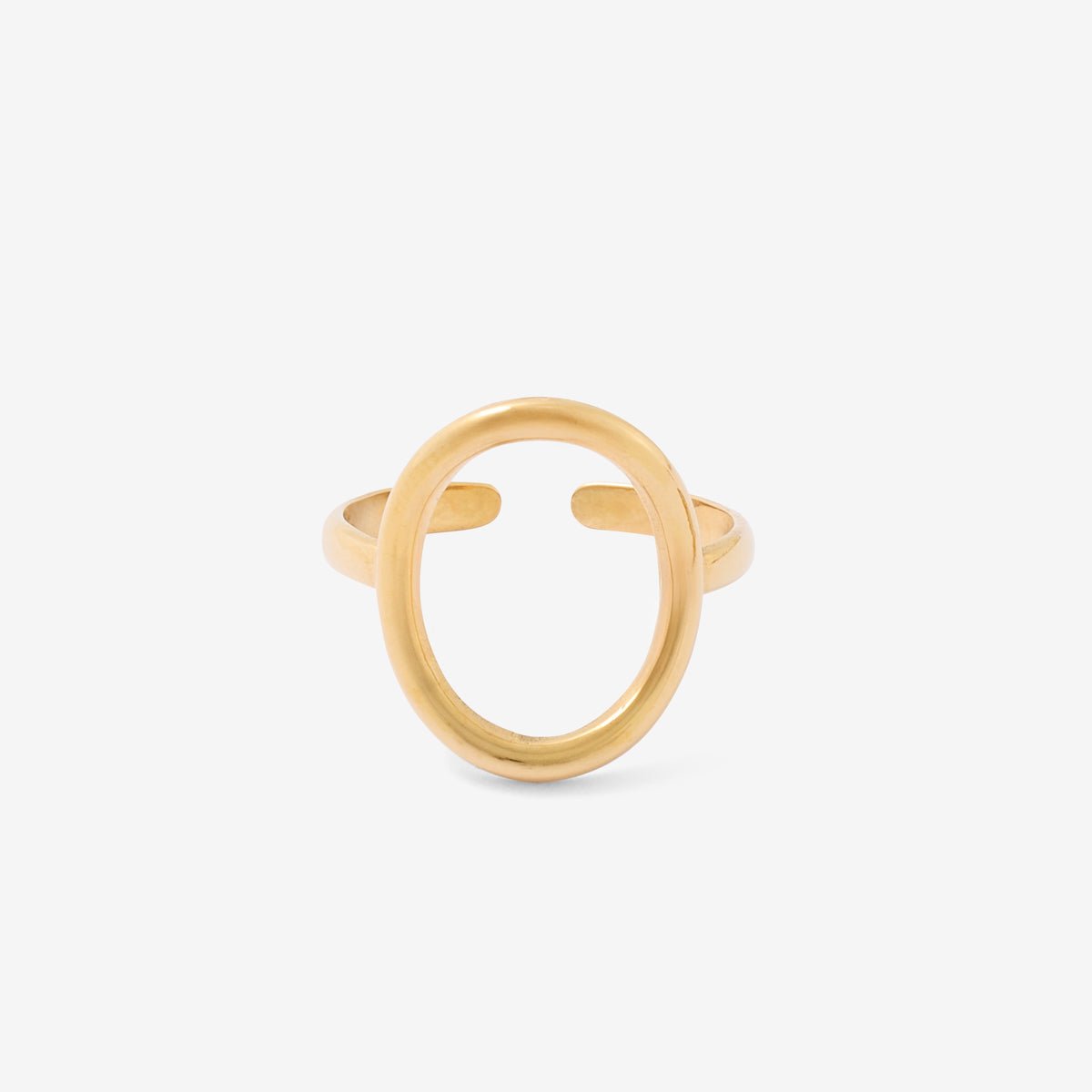 Bague cercle acier inoxydable doré, BALABOOSTE