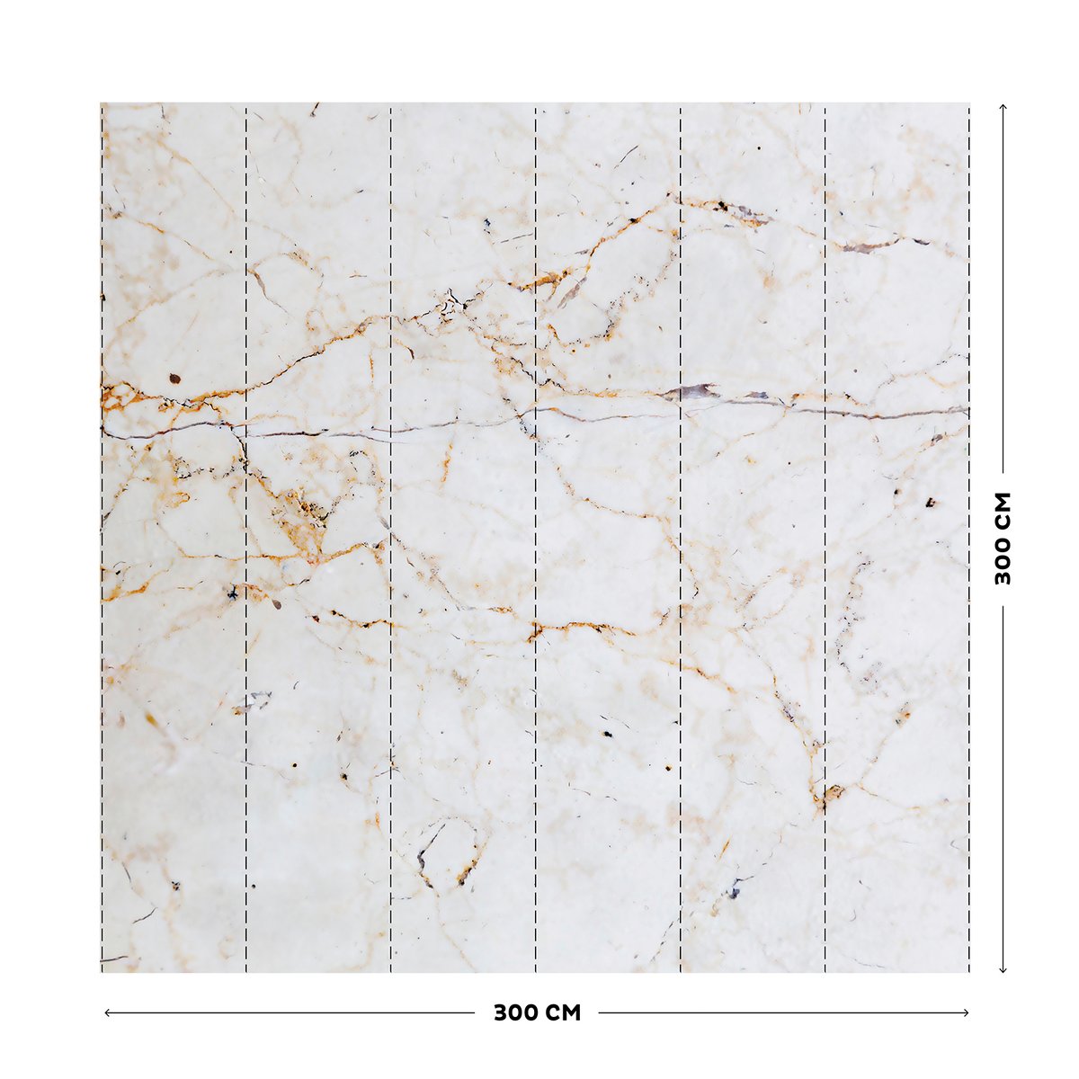 Papier peint panoramique Marbre de Milan blanc, ART FOR THE HOME