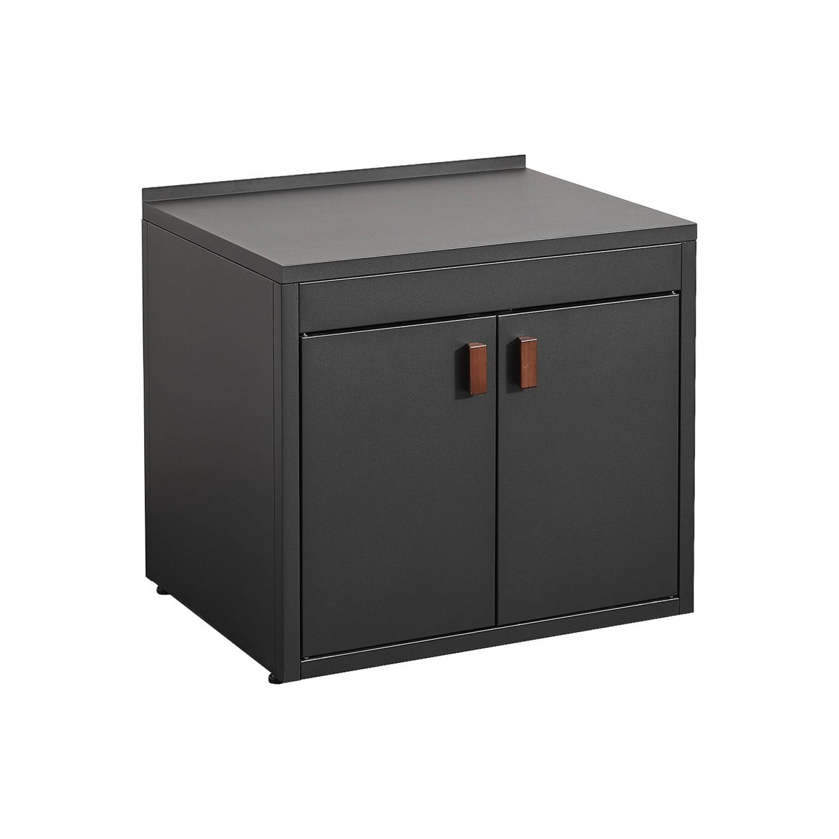 Module de cuisine extérieure acier 2 portes L75,5cm THIRA noir, SWEEEK