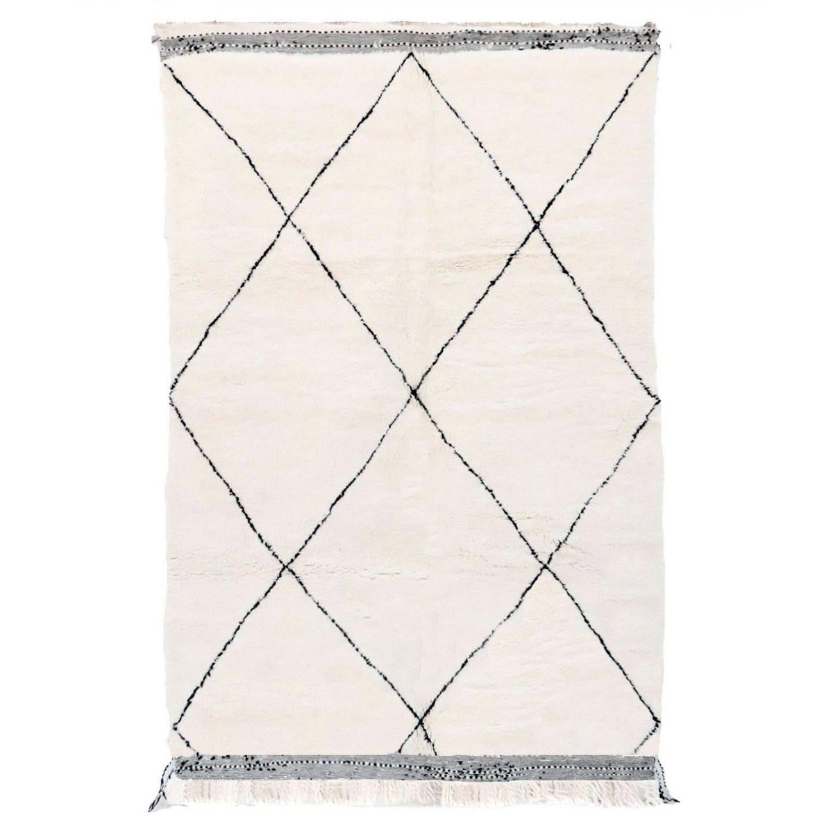 Tapis berbère marocain pure laine 124 x 192 cm beige clair, AFK LIVING